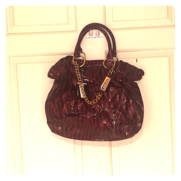 Handbags - Black and Red Zebra Print Leather Arcadia Bag